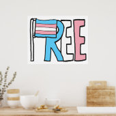 Freie Verkehrsrechte-Flagge Poster (Küche)