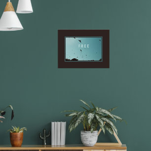 Freie Vögel am Himmel Poster