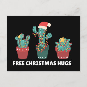 Freie Weihnachtshäuser Funny Cactus Pflanze Postca Postkarte