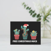 Freie Weihnachtshäuser Funny Cactus Pflanze Postca Postkarte (Stehend Vorderseite)