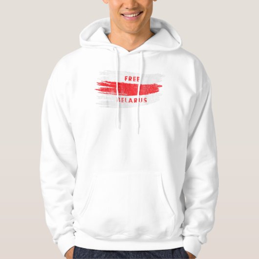 Freie Weißrussland Vintag Weißrot Alte Flagge Pago Hoodie (Vorderseite)