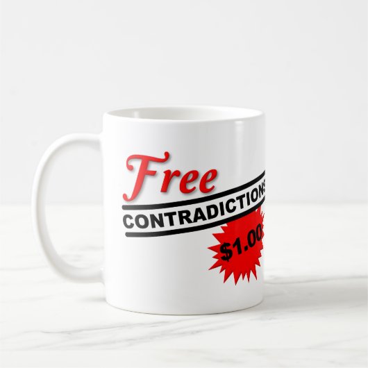 Freie Widersprüche Funny Mug Kaffeetasse (Links)