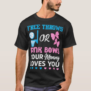 Freie Würfe von Frauen oder rosa Bögen Mommy Liebe T-Shirt