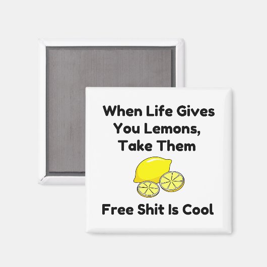 Freie Zitronen Magnet (Vorderseite/Rückseite)