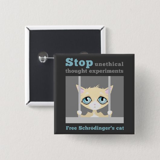 Freien Schrodingers Katze Button (Vorne & Hinten)