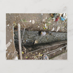 Freier Abfluss von Abwasser Postkarte