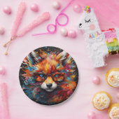 Freier Abstrakter Pop Fox Pappteller (Party)