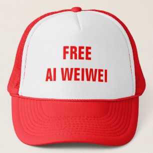 "Freier Ai Weiwei" bedeckt Hüte mit einer Kappe