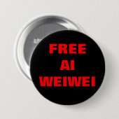 "Freier Ai Weiwei" knöpft Buttone Button (Vorne & Hinten)