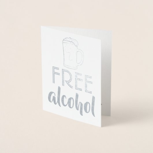 Freier Alkohol - Vorschlag für einen "Funny Trauze Folienkarte (Vorderseite)