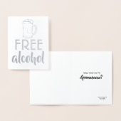 Freier Alkohol - Vorschlag für einen "Funny Trauze Folienkarte (Anzeige)
