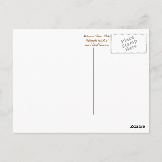 Freier Aufenthalt in der Alaska Postkarte (Rückseite)