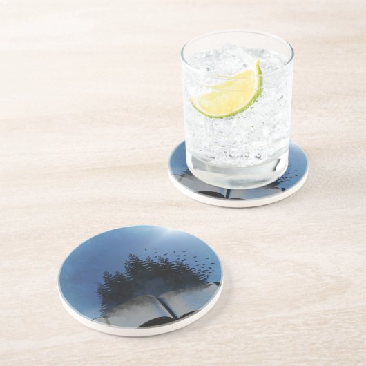 Freier Buchwald Sandstein Untersetzer (Seite)