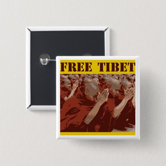 Freier buddhistische Mönch-Knopf Tibets Button (Vorne & Hinten)