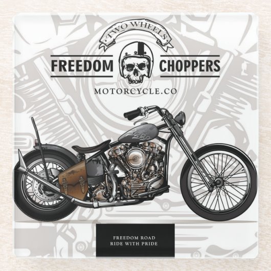 Freier Chopper Motorrad-Untersetzer | UNTERSETZER (Vorderseite)
