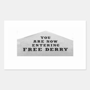 freier derry Wandaufkleber Rechteckiger Aufkleber