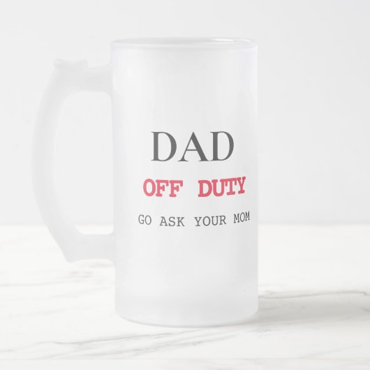 Freier Dienst | Funny Vatertag Geschenk Mattglas Bierglas (Links)