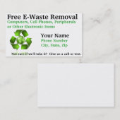 Freier E-Abfall Abbau Visitenkarte (Vorne/Hinten)