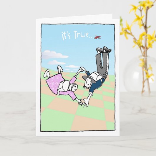 Freier Fall Karte (Gelbe Blume)