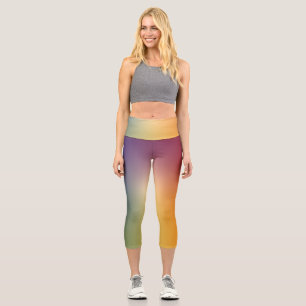 freier Farbverlauf auf extra großen Yoga-Leggings Capri Leggings