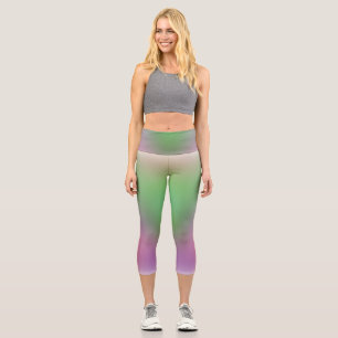 freier Farbverlauf auf mittelgroßen Yoga-Leggings Capri Leggings