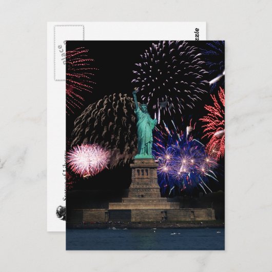 Freier Feuerwerkskörper 1 Postkarte (Vorne/Hinten)