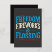 Freier Feuerwerkskörper und Zahnarzt Dankeskarte (Vorne/Hinten)