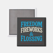 Freier Feuerwerkskörper und Zahnarzt Magnet (Vorderseite/Rückseite)