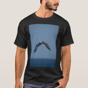 Freier Flug – Fischadler über dem Ozean schwebend, T-Shirt