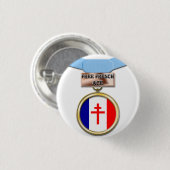 Freier französischer Asmedaillenknopf Button (Vorne & Hinten)