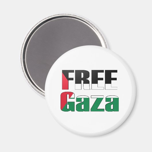 Freier Gaza Magnet (Vorderseite/Rückseite)