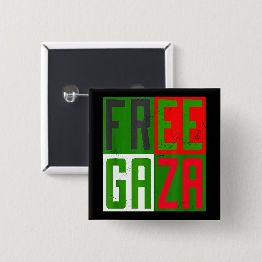 Freier Gaza-Streifen - Palästina - Völkermord Button (Vorne & Hinten)