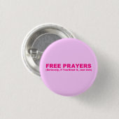 Freier Gebets-Knopf Button (Vorne & Hinten)