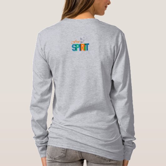 Freier Geist | Frauen Langschläfchen T-Shirt (Rückseite)