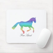 Freier Geist-gemaltes Pferd Mousepad (Mit Mouse)