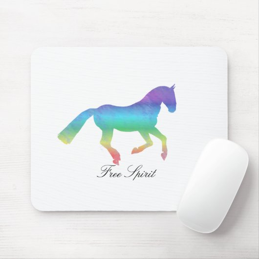 Freier Geist-gemaltes Pferd Mousepad (Mit Mouse)