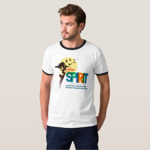 Freier Geist   Männer Ringer T-Shirt