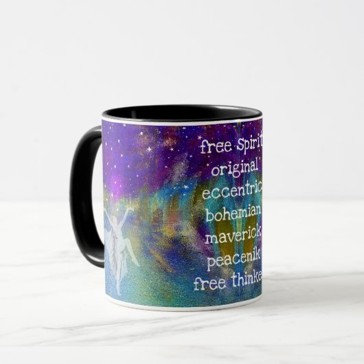 Freier Geist - Tasse (Vorderseite Links)