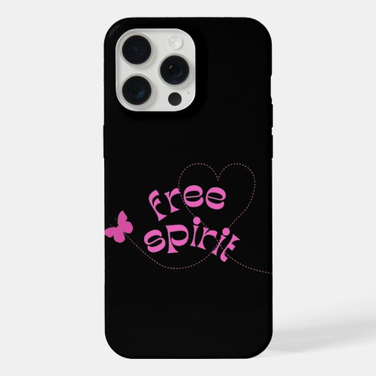 Freier Geist und Schmetterlinge iPhone Hülle (Rückseite)
