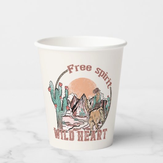 Freier Geist, Wildes Herz Pappbecher (Vorderseite)