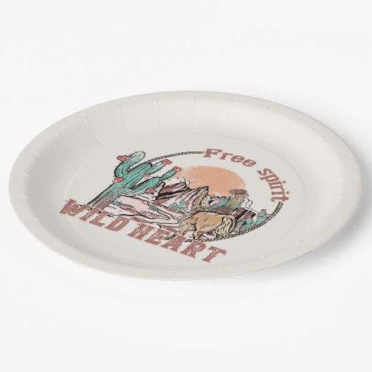 Freier Geist, Wildes Herz Pappteller (Schrägansicht)