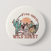Freier Geist, Wildes Herz | WESTERN Button (Vorderseite)