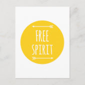 Freier Geist, Wortart, Textgestaltung Postkarte (Vorderseite)