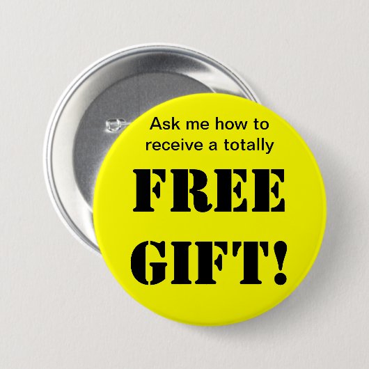 Freier Geschenk-Knopf Button (Vorne & Hinten)