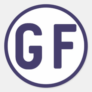 Freier GF Kreis-geformte Aufkleber des Gluten-