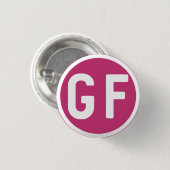 Freier GF Kreis-magentaroter rosa Knopf des Button (Vorne & Hinten)