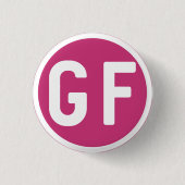 Freier GF Kreis-magentaroter rosa Knopf des Button (Vorderseite)