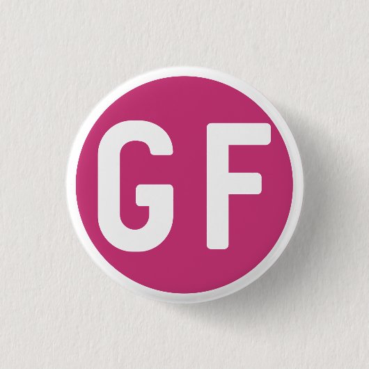 Freier GF Kreis-magentaroter rosa Knopf des Button (Vorderseite)
