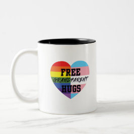 Freier Großvater umarmt LGBTQ (E) Qualität Waren Zweifarbige Tasse