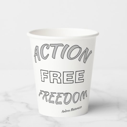 Freier Handlungsspielraum Pappbecher (Vorderseite)